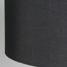 Moderne vloerlamp messing met zwarte kap - Ilse Modern E27 Binnenverlichting Lamp