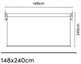 Platinum Nesling Coolfit rolgordijn 148x240 cm zand