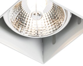 Set van 6 inbouwspots wit GU10 70mm trimless - Oneon Modern GU10 vierkant Binnenverlichting Lamp