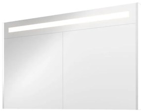 Proline Spiegelkast Premium met geintegreerde LED verlichting, 2 deuren 120x14x74cm Mat wit 1809505