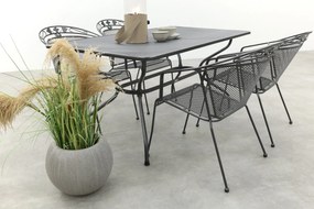 Royal Garden Elegance stapelbare tuinset strekmetaal 160x90 cm.