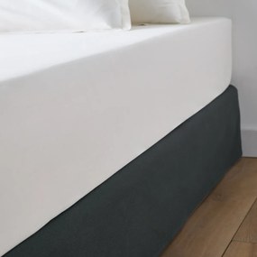 Effen bedrand in zuiver katoen Panama