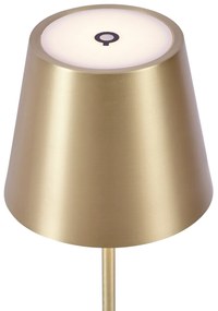 Moderne tafellamp goud 37cm incl. LED dimbaar IP54 oplaadbaar - Topi Modern IP54 rond Binnenverlichting Lamp