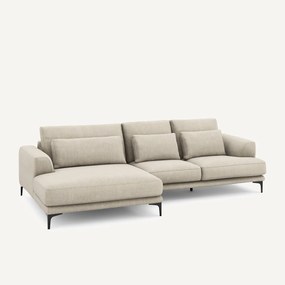 XL hoekbank links van katoen en linnen, MARSILE