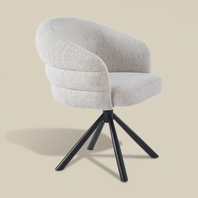 Moderne Draaibare Eetkamerstoel Beige