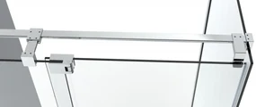Van Rijn ST08 hoekcabine met draaideur helder glas 120x70cm chroom