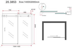 Mueller Basic Douchedeur 140cm Anti-kalk