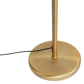 Vloerlamp brons met witte kap en verstelbare arm - Ladas Deluxe