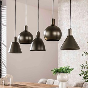Hanglamp Mix 5-lichts Bruin
