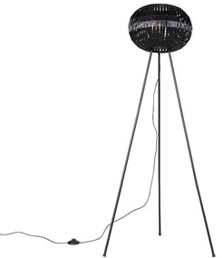 Moderne vloerlamp tripod zwart - Zoë Modern E27 rond Binnenverlichting Lamp
