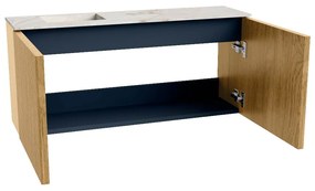 Mondiaz Joya DLux 90cm toiletmeubel oak met wastafel faye links 1 kraangat frappe