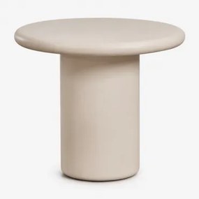 Ronde Betonnen Eettafel Namara Ø90 Cm & Tapioca Beige - Sklum