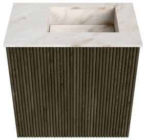 Mondiaz Joya DLux 40cm toiletmeubel shadow met wastafel faye rechts 1 kraangat frappe