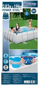 Bestway frame zwembad power steel set rechthoek 282cm