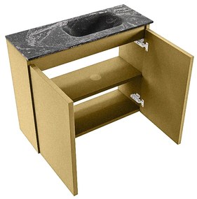 Mondiaz Ture DLux toiletmeubel 60cm oro met wastafel lava rechts met kraangat