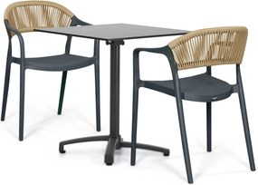 Tuinset 2 personen 707 cm Kunststof Grijs Domani Furniture Toscano/Marano