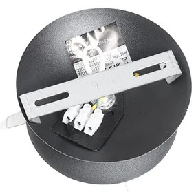 Art deco plafondlamp zwart met goud glas - pallon