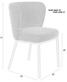 Moderne Stoel Bruin Met Ronde Rugleuning