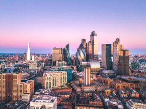 Foto Aerial view of finance district in London, CHUNYIP WONG
