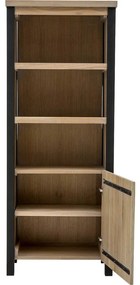 Goossens Boekenkast Santos, 1 deur, 3 open vakken 180 cm hoog