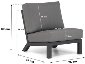 4 Seasons Outdoor Capitol/Lifestyle Garden Furniture Riviera Dining Loungeset Aluminium/teak Grijs 5-delig