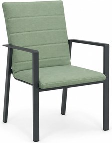 Tuinstoel Aluminium Grijs-antraciet Lifestyle Garden Furniture Timo antraciet/moss green