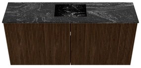 Mondiaz Joya DLux 90cm toiletmeubel walnut met wastafel faye midden 1 kraangat lava
