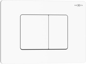 Mexen Tex 05 spoelknop roestvrij staal, wit glanzend - 6105-01