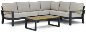 Hoek loungeset 6 personen Aluminium/Polywood (teakfinish) Grijs  Lifestyle Garden Furniture Bilbao