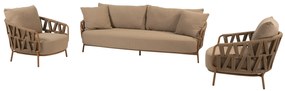 Biarritz stoel bank loungeset 3 delig amber 4 Seasons Outdoor