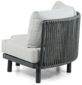 Hoek loungeset 5 personen Aluminium/rope Grijs  Santika Furniture Santika