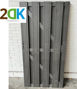 Tweedekans - Tuindeur composiet Stijl antraciet met antra alu frame incl. beslag (90 x 180 cm)