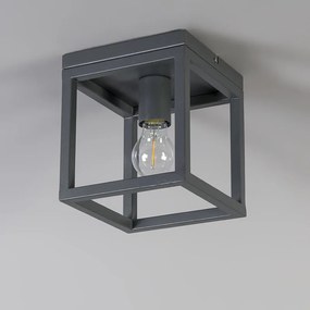 Industriële plafondlamp donkergrijs - Cage