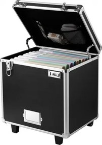 VEVOR-bestandsopslagdoos, binnenafmetingen 396,2 x 320 x 381 mm, afsluitbare mobiele zakelijke koffer met telescopisch handvat, handmatige uittrekbare aktetas voor kantoor, thuis, kantoren, ziekenhuizen, banken