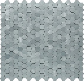 Zelfklevende Mozaïektegels Metaal | Mini Hexagon 3D Grijs | 29,8×30,7 cm | Keuken, Bad &amp; WC