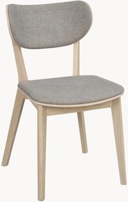 Gestoffeerde eettafelstoelen Kato van eikenhout, 2-delig