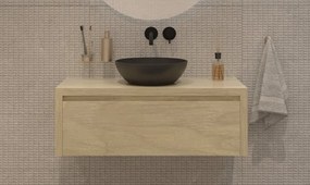 Gliss Design Ares badmeubel 100cm corn silk met zwarte waskom