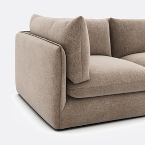 Modulaire 3-zitsbank in gemêleerd polyester, Malo