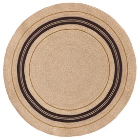 Rond vloerkleed in raffia, Bohoma