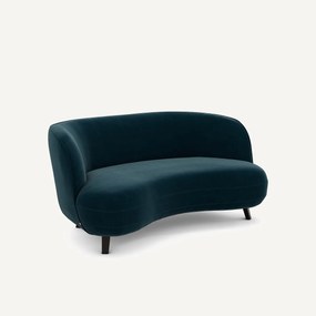 Bank XS in fluweel, Rosebury design E. Gallina