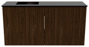 Mondiaz Joya 80cm toiletmeubel walnut met wastafel faye links 1 kraangat urban