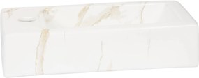 Saqu fontein met kraangat links 36x18x9cm Carrara