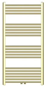 Belrad Handdoekradiator - middenaansluiting - 1200X600mm - 414Watt - Goud BWGO1200600