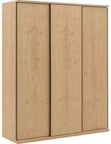 Goossens Excellent Kledingkast Wood, 180 cm breed, 223 cm hoog, 3 hout schuifdeuren