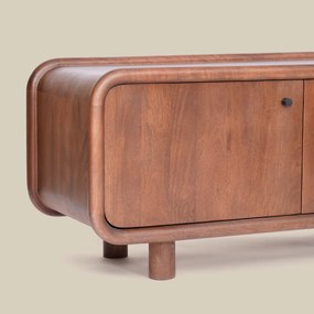 Houten Tv-meubel Met Ronde Hoeken 160 Cm - 160x43x50cm.