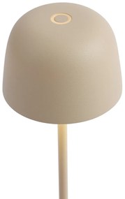 Tafellamp beige incl. LED oplaadbaar met laadstation IP65 - Raika