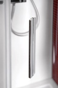 Polysan Lucis rechthoekige douchecabine met schuifdeur 150x90cm chroom