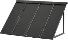 VEVOR Raamzonwering 112,5x61x61 cm, Deurluifel, Luifels, Luifel met driehoekig stalen frame voor deuren, Buitenzonwering tegen regen en sneeuw voor deuren, ramen, veranda's, balkons