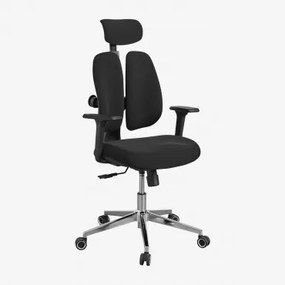 Belcaire Bureaustoel Met Wielen En Armleuningen Zwart - Sklum