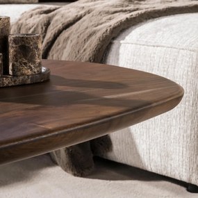 Organische Salontafel Acaciahout - 135 X 70cm.